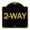 Signmission Designer Series Sign-2-Way, Black & Gold Aluminum Architectural Sign, 18" x 18", BG-1818-24495 A-DES-BG-1818-24495 - alternate 1